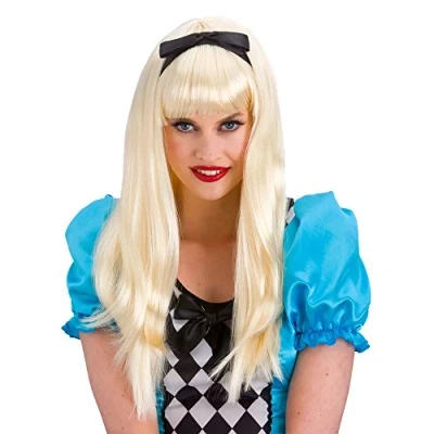 Image of Wicked Costumes Adult Storybook Alice Fancy Dress Wig with Bow