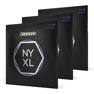 Image of D&#039;Addario Guitar Strings NYXL Electric NYXL1149 3P Unrivaled Strength, Tuning Stability, Enhanced Mid Range For 6 String Guitars 11 49 Medium, 3 Pack