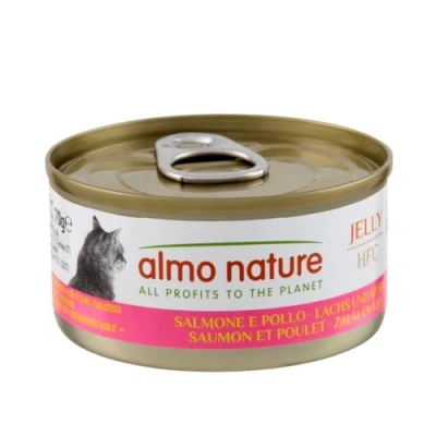 Image of Almo Nature Mega pack Salmon and Chicken Wet Cat Food 6x70g