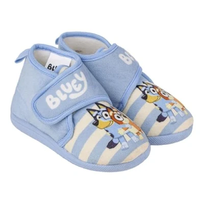 Image of Bluey Slippers, Blue and White, 10 UK Child