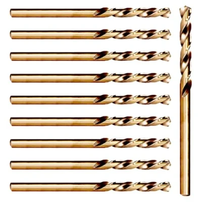 Image of Ruidee 10Pcs Cobalt Drill Bits 2mm Twist M35 HSS Metric Straight Shank Bit Set for Stainless Steel, Wood, Plastic (LSZ/2mm)