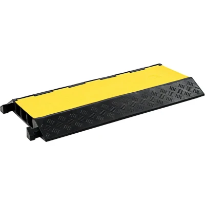 Image of vidaXL Cable Protector Ramp 3 Channels Rubber 93 cm