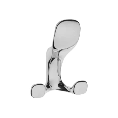Image of 1 x Triple Hat Coat Modern Hanger Hook Door Wall Bath 104mm Chrome