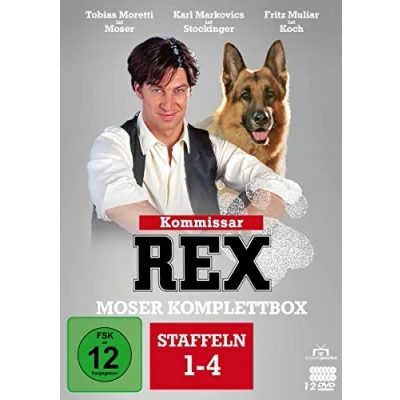 Image of Kommissar Rex Moser Komplettbox (Alle 4 Staffeln mit Tobias Moretti). 12 DVDs