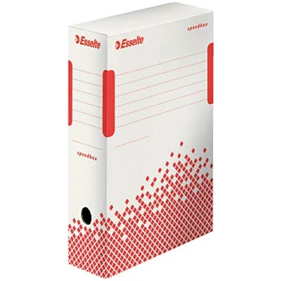 Image of Esselte Speedbox 623908 Archive Box DIN A4 White/Red Width 100 mm