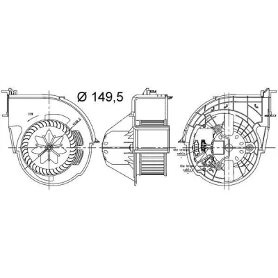 Image of 64116971108, 64119229658, 64119245849, 6971108, 9229658 Blower Motor MAHLE ORIGINAL AB 83 000S for left hand/right hand drive vehicles BMW: X5, X6