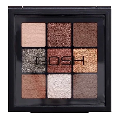 Image of GOSH Eyedentity eyeshadow palette with 9 perfectly coordinated colours in matt and metallic I for daytime make up glittery looks the evening vegan perfume free 003 Be Happy