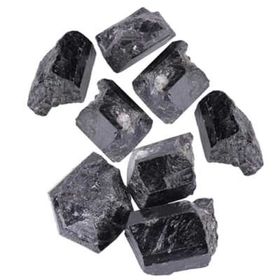 Image of Hilitand Quartz Crystal Turquoise Black Rough Rock Mineral Healing Stone 100g