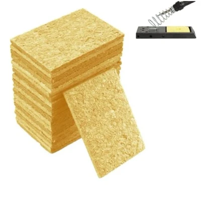 Image of Soldering Sponge,20 pcs Iron Cleaner Pads Welding Sponge Tip Cleaning Cleaner,for Solder, Car, Household, Yellow,5 * 35 3mm