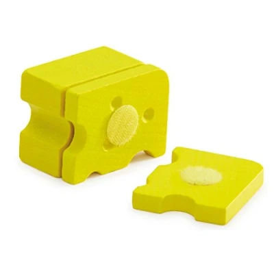 Image of Erzi 19372 Cheese to Cut Play Toy, Multicoloured, 5.3 x 6.4 4.9 cm