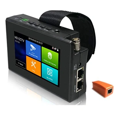 Image of EVERSECU 5 in 1 CCTV Tester Support Upt to 4K IP Camera &amp; 720P/1080P/3mp/4mp/5 Megapixel AHD, TVI, CVI CVBS Analog Camera, Security Video Monitor with 4&quot; Touch Screen, POE Out, WiFi Test, PTZ Test