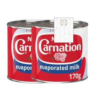 Image of Evaporated Milk Bundle which Contains Carnation 170g Pack of 2 with Grocery List Card