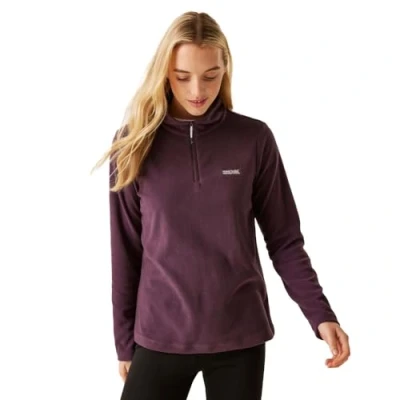 Image of Regatta Womens Sweethart 1/2 Zip Fleece Pullover Deep Plum 22 UK