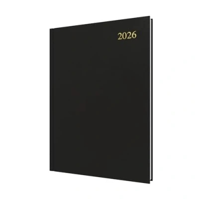 Image of Collins Essential 2026 12 Month Calendar Year Planner, Day To Page Diary, A4 Hard Cover Black (ESSA41.99 26)
