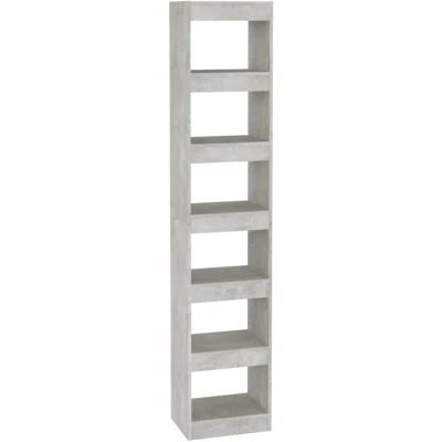 Image of vidaXL Book Cabinet/Room Divider Concrete Grey 40x30x198 cm