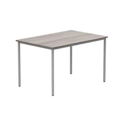 Image of Office Hippo Essentials, Sturdy &amp; Robust Computer, Stylish Home Office, Ideal Desk Table for Any Work Space, Height Adjustable Feet, 5 Year Guarantee, Alaskan Grey Oak, 120 x 80 cm