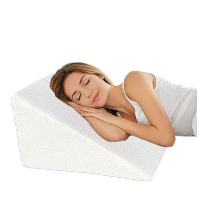 Image of Orthopedic Wedge Pillow Super Foam Bed Support Adjustable for Sitting, Reading, Back Pain, Leg Heartburn, Acid Reflux, GERD, Snoring Washable Zip Cover