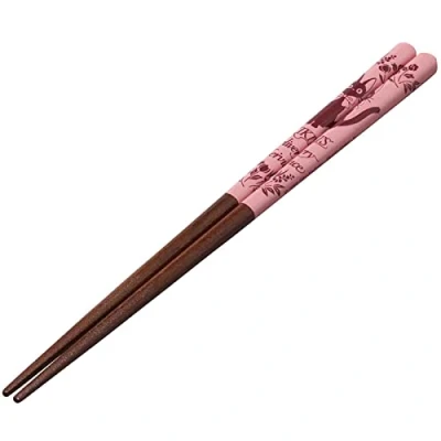 Image of Kiki&#039;s Delivery Service Wooden Chopsticks (Pink) Authentic Japanese Design Lightweight, Durable and Convenient