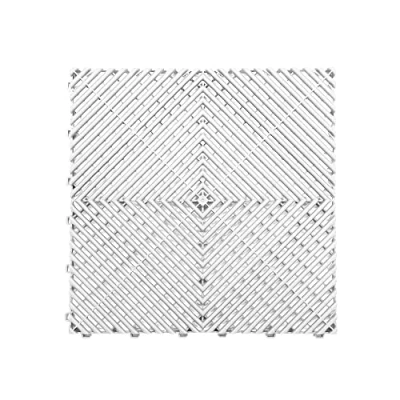 Image of Nicoman Durable Garage Saunas Marquee Hot Tub Outdoor Camping Floor Tile Drainage Channels, Heavy Duty White (4 TILES)