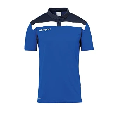Image of Uhlsport Offense 23 Polo Shirt Men&#039;s Azure/Navy/White, XXL