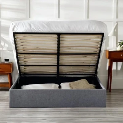 Image of Julian Bowen Merida 150cm Lift Up Storage Bed Grey