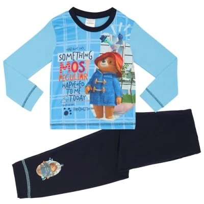 Image of Paddington Bear Boys Pyjama Set Toddler Pjs Nightwear Size 4 5 Years Blue, 13561