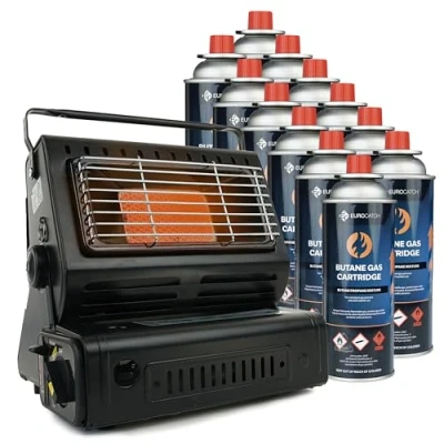 Image of Eurocatch gas heater Incl. 12 bottles Patio Adjustable Portable