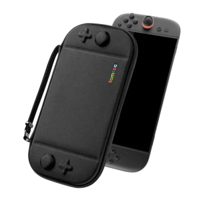 Image of tomtoc Slim Carrying Case for Nintendo Switch 2 Model 2025, Protective Portable Storage Travel Carry with 12 Game Cartridges, Hard Shell Pouch Console Original Patent , Black