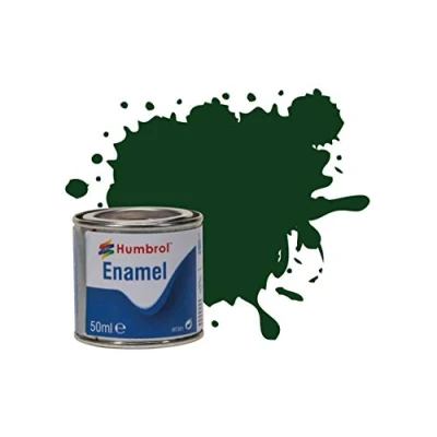Image of Humbrol Model Paint AQ0003 No 3 Brunswick Green Gloss Tinlet 2 (50ml), Enamel Paints for Models, Plastic, Metal, Wood, Glass, Ceramics and More, Touch Up Tin Craft Kits