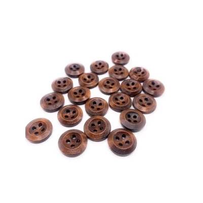 Image of KnitForLess 15mm Coffee Brown Buttons 4 Hole Knitting Cardigan Sewing (10)