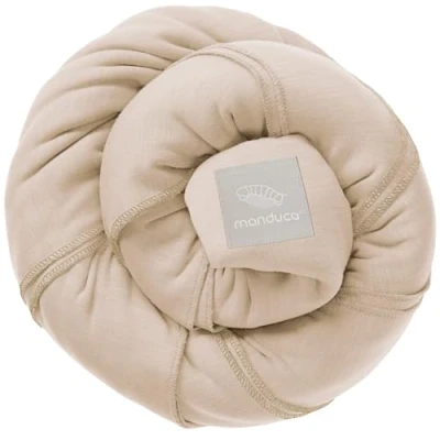 Image of manduca Sling Stretchy Baby Wrap, Carrier Made of Organic Cotton, Easy Wear, Comfortable Suitable for Newborns and Infants from Birth up to 15kg, Powder
