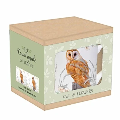 Image of Otter House Gift Owl &amp; Flowers Tarka Mug