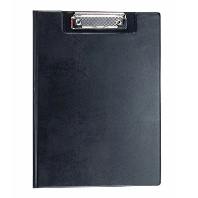 Image of eBuyGB A4 Durable PVC Clipboard with Folding Cover Black 1319103