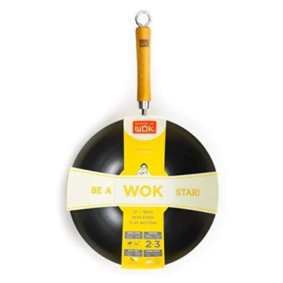 Image of School Of Wok Star 12/30cm Non Stick Carbon Steel