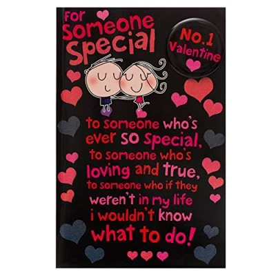 Image of UK Greetings Valentine&#039;s Day Card for Someone Special Badge Design