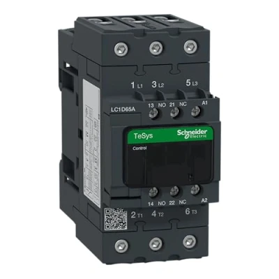 Image of Schneider LC1D65AE7 Contactor 30 / 65 kW 48V AC Volt 3 N/O Poles With 1 &amp; N/C Contact Configuration
