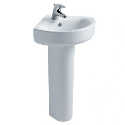 Image of Ideal Standard Concept Arc Corner Washbasin 1 Taphole White 450mm E792801