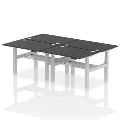 Image of Air B2B 1200x800mm Height Adjustable 4P Bench Desk CP Black/Silver