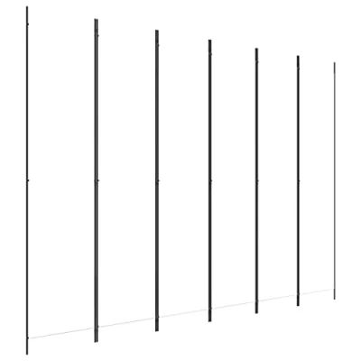 Image of vidaXL 6 Panel Room Divider White, Breathable, and Durable Fabric Screen Partition, Foldable Design, Ideal for Living Bedroom 300x220cm