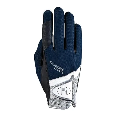 Image of Roeckl Sports equestrian gloves MADRID, summer riding glove, navy blue 9