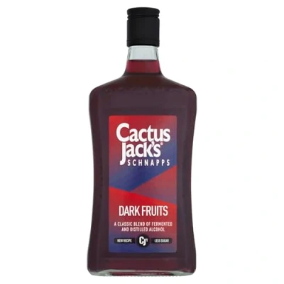 Image of Cactus Jack&#039;s Dark Fruits Flavoured Schnapps, Fruity Red Alcohol Liquor for Cocktail Making, Shots or Mixer, 15% Drink, Ingredient Home Bar, 70cl