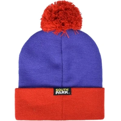 Image of Concept One Men&#039;s South Park Stan Marsh Cosplay Knit Acrylic With Cuff and Pom Beanie Hat, Purple, Red, Size UK