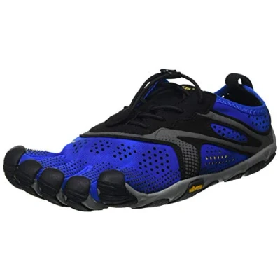 Image of Vibram Men&#039;s V Run Sneaker, Blue Black, 13 UK
