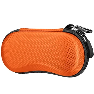 Image of FINTIE Sunglasses Case for Men and Women Hard Shell Shockproof Sport Glasses Zipper Portable Spectacle Cases with Clip