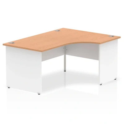 Image of Impulse Panel End 1600 Right Hand Crescent Desk Oak Top TT000041