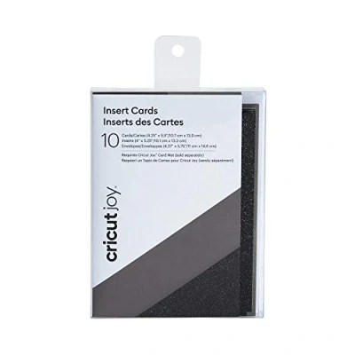 Image of Cricut Joy Insert Cards, Grey/Black Glitter