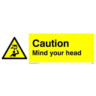 Image of Pack of five Mind Your Head Sign 150x50mm L15