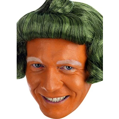 Image of FoxyPrinting Oompa Loompa Celebrity Cardboard Party Face Mask Fancy Dress