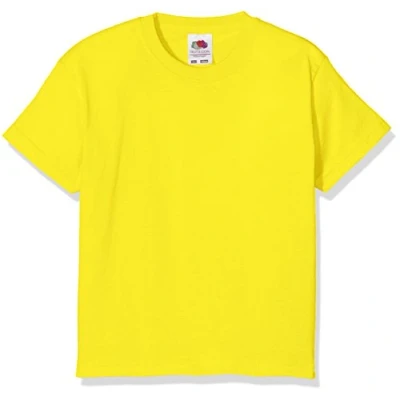 Image of Fruit Of The Loom Kids T Shirt Yellow