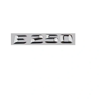 Image of Chrome &quot; E 250&quot; CarTrunk Rear Letters Words Number Badge Emblem Emblems Decal Sticker Fit For Mercedes Benz Class E250